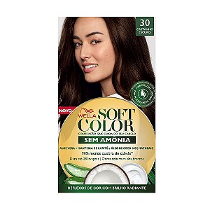 Tintura Soft Color Wella Sem Amônia Castanho Escuro 30