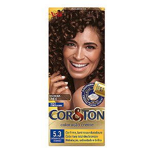 Tintura Creme Cor & Ton Niely Nuances Castanho Claro Dourado 5.3