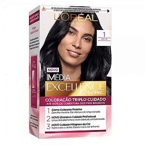 Tintura Creme Imédia Excellence L'oréal Preto 1