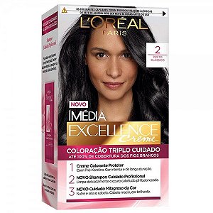 Tintura Creme Imédia Excellence L'oréal Preto Clássico 2