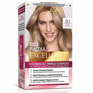 Tintura Creme Imédia Excellence L'oréal Louro Sueco 8.1