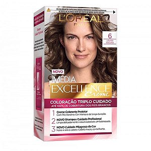 Tintura Creme Imédia Excellence L'oréal Louro Escuro 6