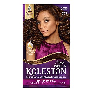 Tintura Creme Koleston Wella Marrom Sedução 537 Kit