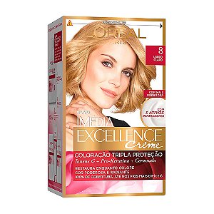 Tintura Creme Imédia Excellence L'oréal Louro Claro 8