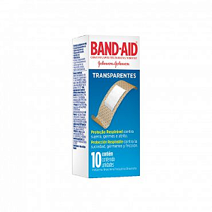 Curativos Band Aid Transparentes 10 Unidades