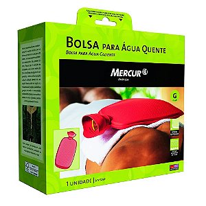 Bolsa de Água Quente Generica Tamanho G 2 Litros Bordô com 1 Unidade