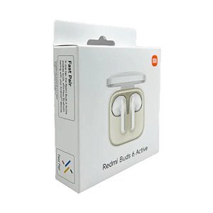 Fone De Ouvido Xiaomi Redmi Buds 6 Active Bluetooth 5.4 Branco