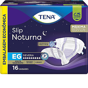 Tena Slip Noturna, Fralda Geriátrica para Incontinência Urinária, EG 16 Unidades