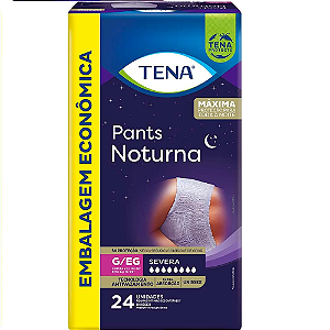 Tena Pants Noturna, Roupa Íntima para Incontinência Urinária G/EG 24 Unidades