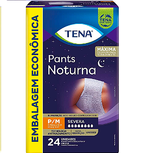 Tena Pants Noturna, Roupa Íntima para Incontinência Urinária P/M  24 unidades