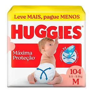 Fralda Huggies Supreme Care M 104 Unidades