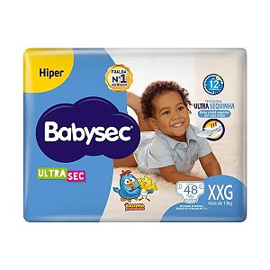 Fralda Babysec Hiper Tamanho XXG 48 Unidades