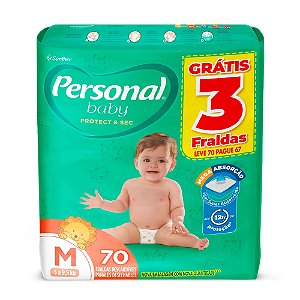 Fralda Personal Baby Protect & Sec Tamanho M 70 Unidades