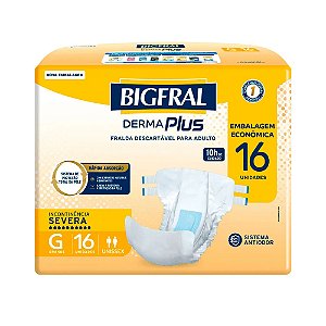 Fralda Bigfral Derma Plus G 16 Unidades