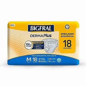 Fralda Bigfral Derma Plus M 18 Unidades