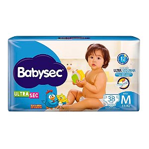Fralda Babysec Mega Tamanho M 38 Unidades