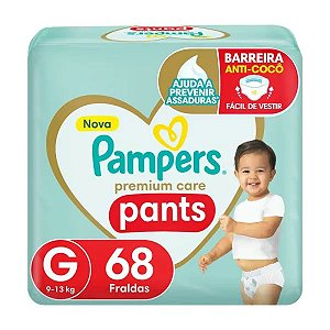 Fralda Pampers Pants Premium Care G 68 Unidades