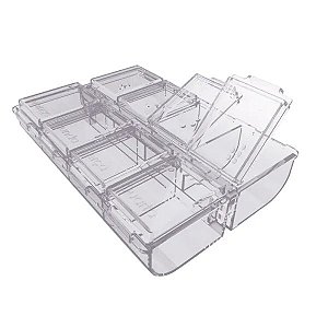 Porta Comprimido Santa Clara Transparente Semanal com 8 div