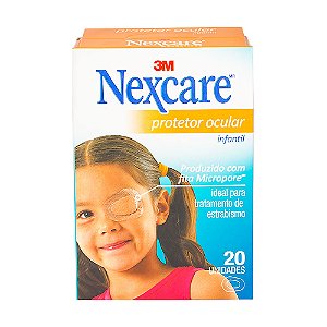 Protetor Ocular Nexcare Infantil Cor da Pele com 20 Unidades