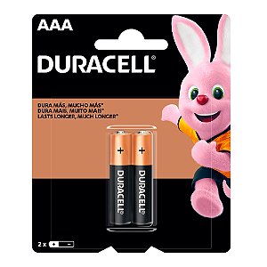 Pilha Duracell AAA Alcalina 2 Unidades