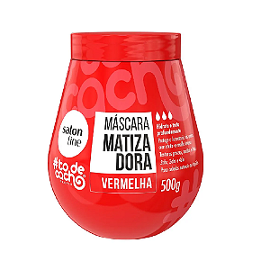 Máscara Capilar Matizadora Salon Line TodeCacho Vermelha 500g