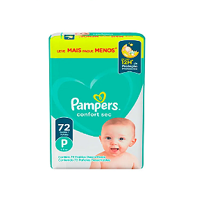 Fralda Pampers Confort Sec Tamanho P 72 Unidades