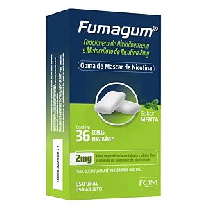 Fumagum 2mg Sabor Menta com 36 Gomas Mastigáveis