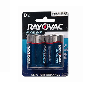 Pilha Rayovac D Alcalina 2 Unidades