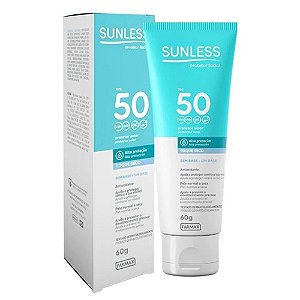 Protetor Solar Facial Sunless Sem Base FPS 50 com 60g