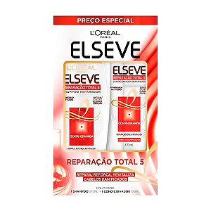 Shampoo Elseve Reparação Total L'oréal Paris Shampoo 375ml e Condicionador 170ml