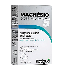 Magnésio Dose Maxima 5 Fontes Katiguá 60 Cáps