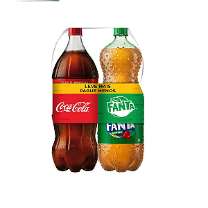 Kit Refrigerante Coca-Cola 2L + Fanta Giuaraná 2L
