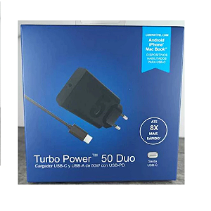 Carregador de Celular Power 50 DUO  12X mais Rápido Tipo C + Tipo C Original