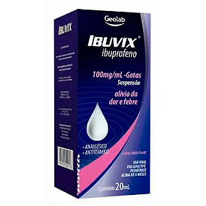 Ibuvix  Ibuprofeno Geolab100mg/ml Sabor Tutti-Frutti Gotas 20ml