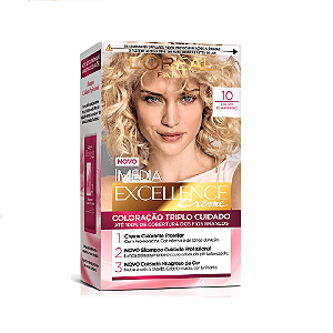Tintura Creme Imédia Excellence L'oréal Louro Claríssimo 10 Kit