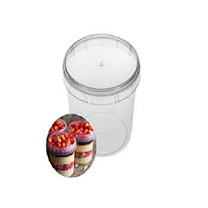 Potes Descartáveis Redondo com Tampa Lacre 220ml, Plastilância, Freezer e Microondas, Transparente, 10 unidades