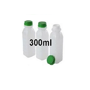 Garrafa de suco com tampa Descartável 300ml com 25 unidades