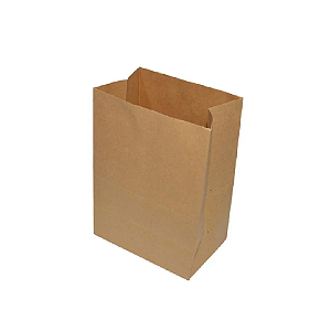 Saco de Papel Kraftt Delivery Sem Impressão PP 25cm x 18cm x 12cm 50 unidades