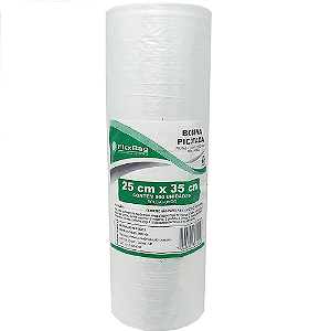 Bobina Picotada Rolo 25cm x 35cm 500 Sacos Plásticos