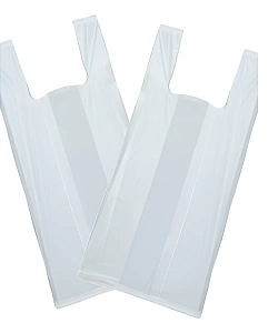 Sacola Plástica Branca 2º Linha Reciclada 40cm x 50cm 5kg