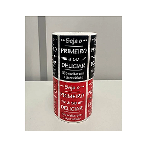 Etiqueta Lacre De Segurança Delivery Preta 6cm x 4cm Bobina 490 Etiquetas