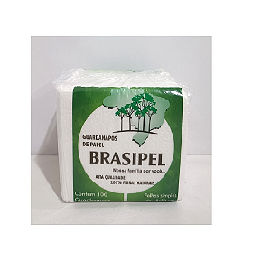 Guardanapos de Papel Brasipel Folhas Simples 20cm x 22 cm 100 unidades