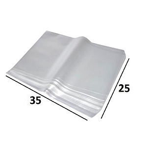 Saco Plástico Virgem Transparente 25cm x 35cm 2kg