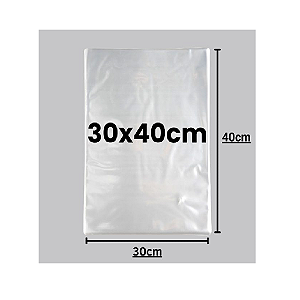Saco Plástico Virgem Transparente 30cm x 40cm 2kg