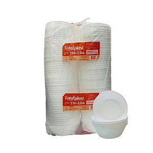 Base Marmitex Sem Tampa N9 Isopor Redondo 1100ml Branco 100 unidades