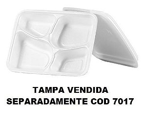 Base marmita sem tampa M 1200 com 4 divisorias 50 Unidades