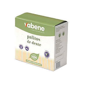 Palitos de Dente de Bambu Vabene 2000 unidades