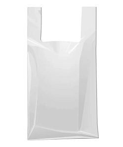Sacola Plástica Cristal Reciclada e Reforçada com Alça 40cm x 50cm 5 kg