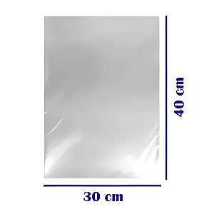 Saco BD Plástico Transparente 30cm x 40cm 1kg Micra 0,06