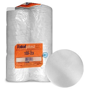 Disco de Isopor Multiuso Branco 23cm 400 unidades